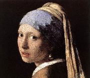 Girl with a Pearl Earring (detail) wet